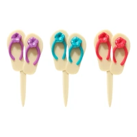 Summer Flip Flops/ Slippers Cupcake Picks - 9Pieces
