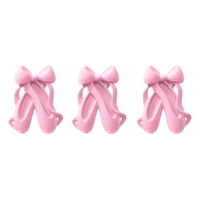 Ballet Slipper Shoes Pink Cupcake Rings 6 Pieces - Girl Pink Cupcake Rings