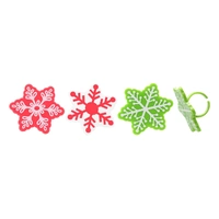 Nordic Snowflake Cupcake Rings - 6Pcs