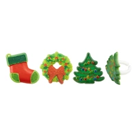 Whimsical Christmas Assortment Cupcake Rings - 6Pcs