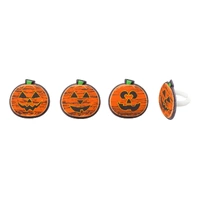 Chalk-O-Lantern Pumpkin Cupcake Rings - 8 Pce