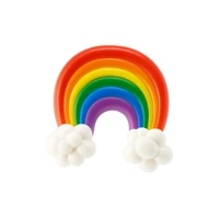 Rainbow Cupcake Rings - 8 Pc