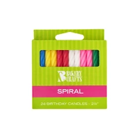 Assorted Colors Smooth And Spiral Candles Bakery Crafts 