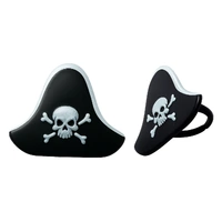 Pirate Hat Cupcake Rings - 12 Pc