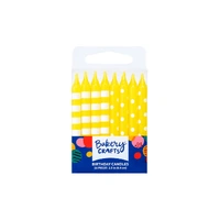 Yellow Stripes And Dots Specialty Candles Bakery Crafts 
