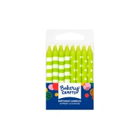 Lime Green Stripes And Dots Specialty Candles Bakery Crafts 