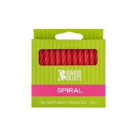 Red Smooth And Spiral Candles Bakery Crafts 
