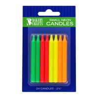 Small Neon Smooth And Spiral Candles Bakery Crafts 