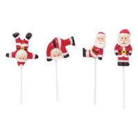 Tumbling Santa Cupcake Picks (6 Styles)