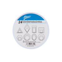 Plain Edge Geometric Shapes Cutters - 24Pce