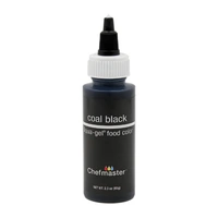 ** 2.3oz 65ml Coal Black Liqua-Gel Food Colouring Chefmaster
