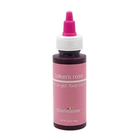 ** 2.3oz 65ml Bakers Rose Liqua-Gel Food Colouring Chefmaster