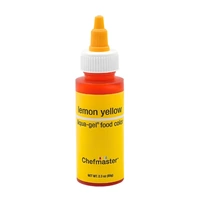 ** 2.3oz 65ml Lemon Yellow Liqua-Gel Food Colouring Chefmaster