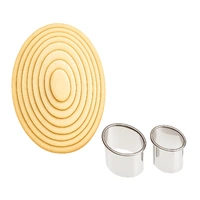 Plain Oval Cutter Set - 9 Pieces - Ateco Stainless Steel