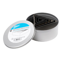 Plain Triangle Cutter Set - 6 Pieces - Ateco Stainless Steel