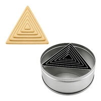 Plain Triangle Cutter Set - 6 Pieces - Ateco Stainless Steel
