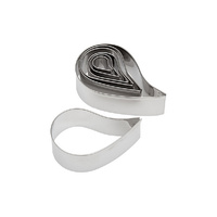 Plain Comma / Drop Cutter Set - 7 Pieces - Ateco Stainless Steel