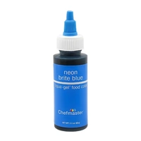 ** 2.3oz 65ml Neon Brite Blue Liqua-Gel Food Colouring Chefmaster