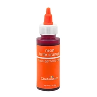 ** 2.3oz 65ml Neon Brite Orange Liqua-Gel Food Colouring Chefmaster