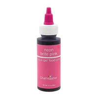 ** 2.3oz 65ml Neon Brite Pink Liqua-Gel Food Colouring Chefmaster