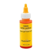 ** 2.3oz 65ml Neon Brite Yellow Liqua-Gel Food Colouring Chefmaster