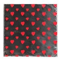 Pink Heart Print 4 X 4 Foil For Wrapping Chocolates(4X4)