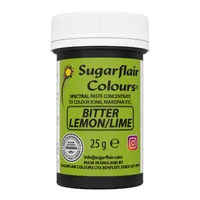 ** Bitter Lemon Lime - Sugarflair Spectral Paste 25G - Fondant And Buttercream Colour