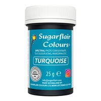 ** Turquoise - Sugarflair Spectral Paste 25G - Fondant And Buttercream Colour