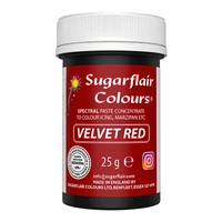 ** Velvet Red - Sugarflair Spectral Paste 25G - Fondant And Buttercream Colour