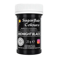 ** Midnight Black Sugarflair Pastel Paste 25G - Food Colour