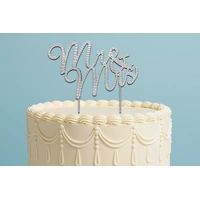 12cm Diamante Mr And Mrs Topper 