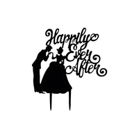 13cm High Happily Ever After - Acrylic Wedding Cake Topper - Cake Decorations 