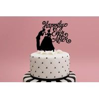 13cm High Happily Ever After - Acrylic Wedding Cake Topper - Cake Decorations 