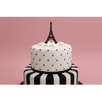Eiffel Tower - Acrylic Cake Topper - Black 