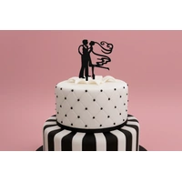 13cm High Happy Couple - Acrylic Wedding Cake Topper - Cake Decorations 