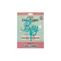 Baby Boy - Blue Acrylic Cake Topper