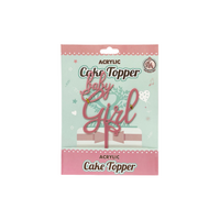 Baby Girl Style 1 - Pink Acrylic Cake Topper