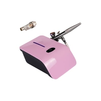 Airbrush Machine With Moisture Trap - Pink Colour Kit