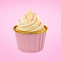 Baby Pink - Metallic Cupcake Liners - 50Pcs