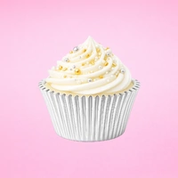 White Large Foil Cupcake Cases- 25 Pieces