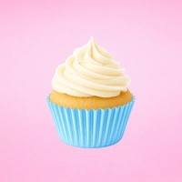 Light Blue Mini 35mm Foil Cupcake Cases - 50 Pieces 