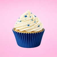 Navy Blue Large Foil Cupcake Cases - 25 Pieces
