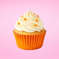 Orange Large Foil Cupcake Cases - 25 Pieces