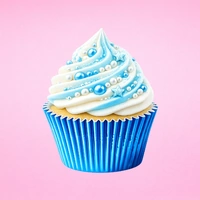 Royal Blue Large Foil Cupcake Casess - 25 Pieces