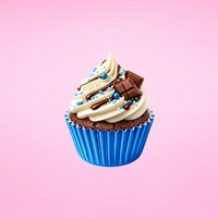 Royal Blue Mini 25mm Foil Cupcake Cases- 50 Pieces