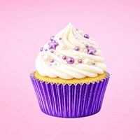 Purple Large Foil Cupcake Cases - 25 Pieces