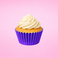 Purple Mini 35mm Foil Cupcake Cases - 50 Pieces