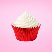 Red Large Foil Cupcake Cases - 25 Pieces