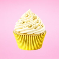Antique Gold Large Foil Cupcake Cases - 25 Pieces 