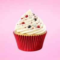 Burgundy Large Foil Cupcake Cases - 25 Pieces